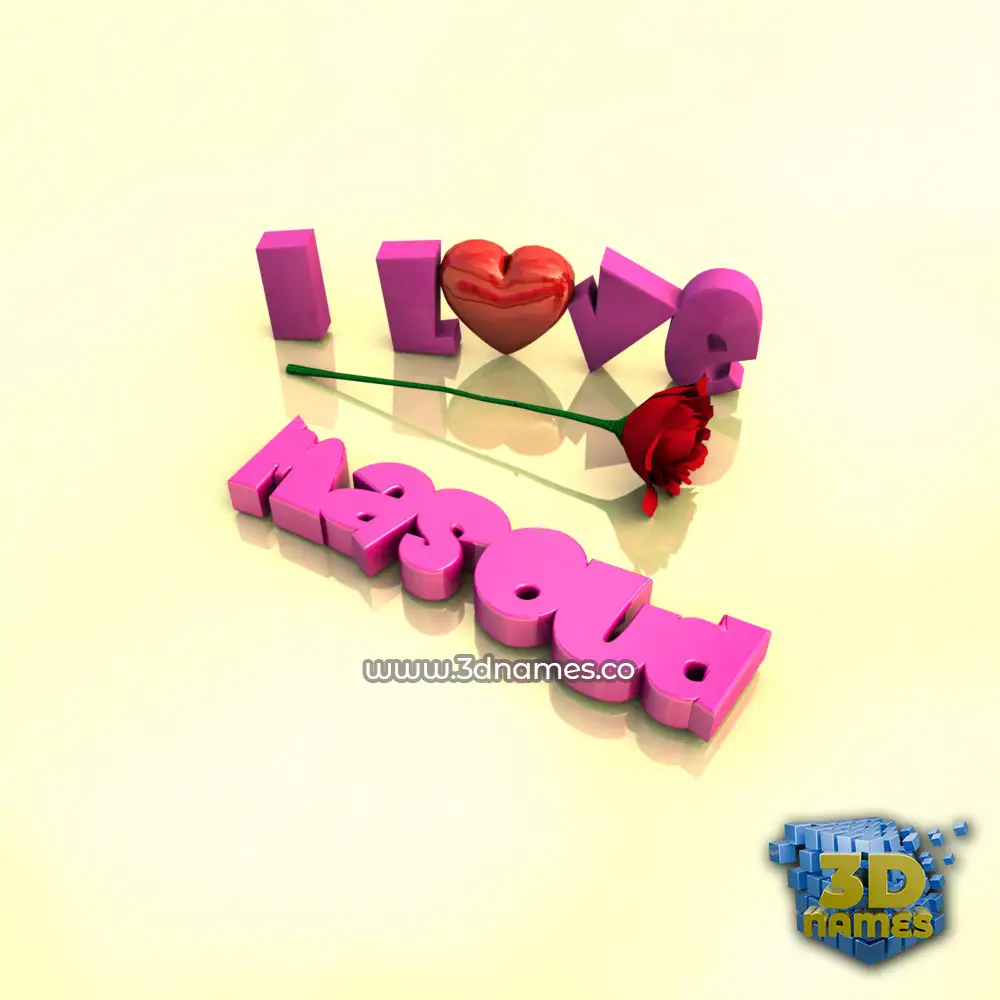 masoud in I Love ??? style - 3D name wallpaper