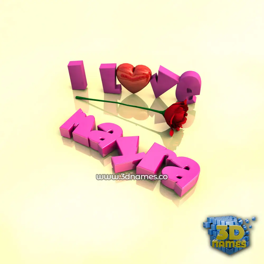 mayra in I Love ??? style - 3D name wallpaper
