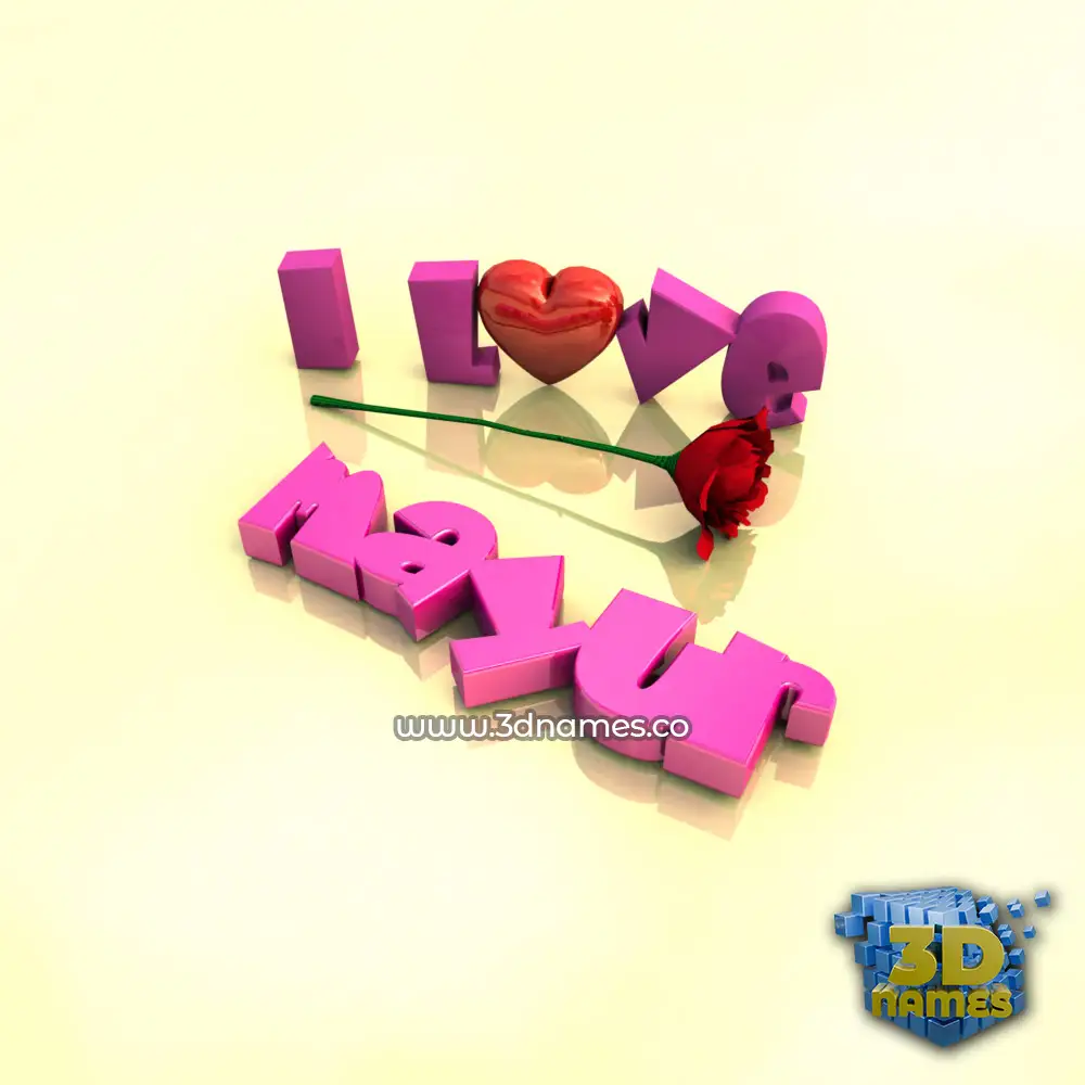 mayur in I Love ??? style - 3D name wallpaper