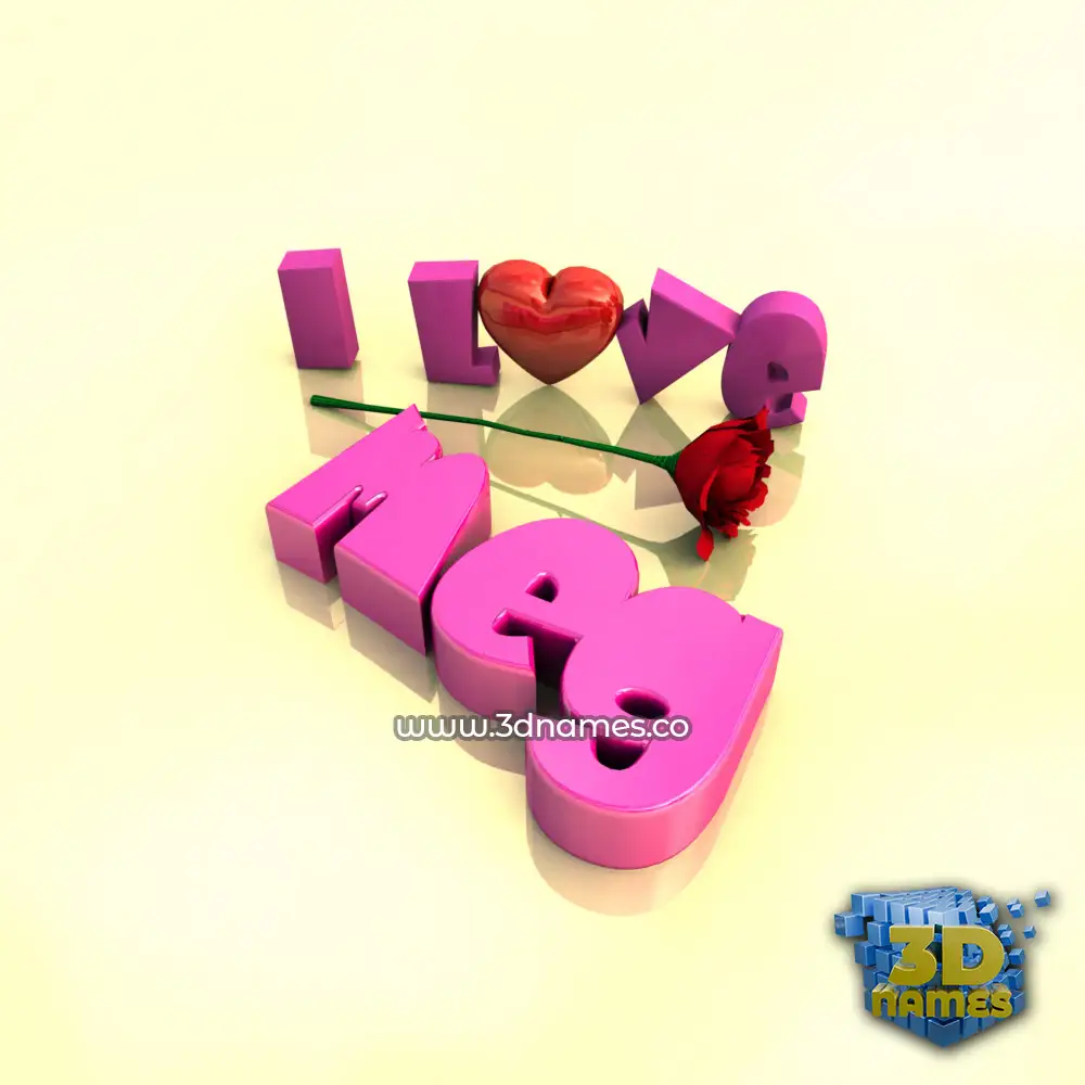 meg in I Love ??? style - 3D name wallpaper