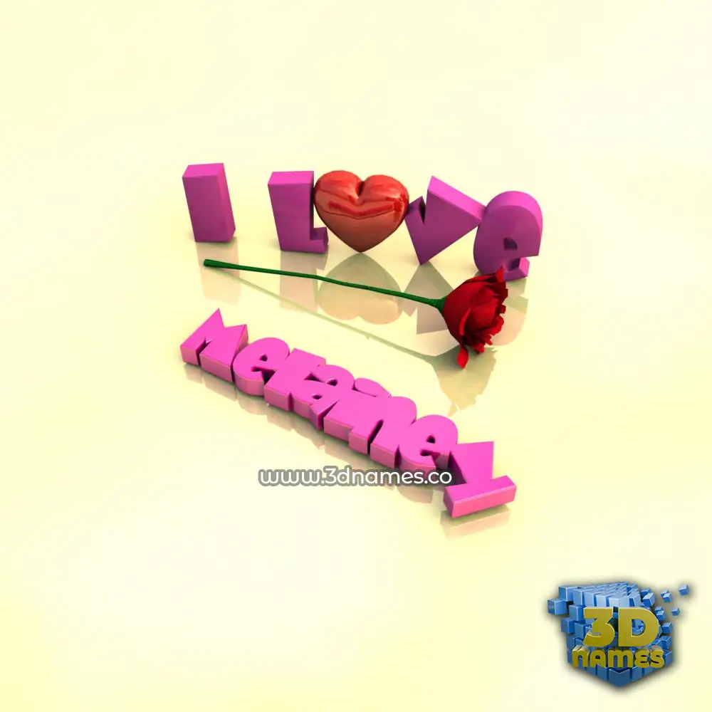 melainey in I Love ??? style - 3D name wallpaper