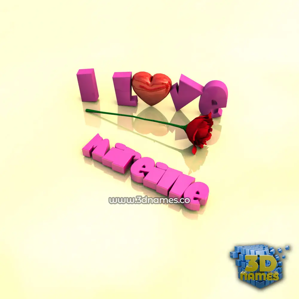 mireille in I Love ??? style - 3D name wallpaper