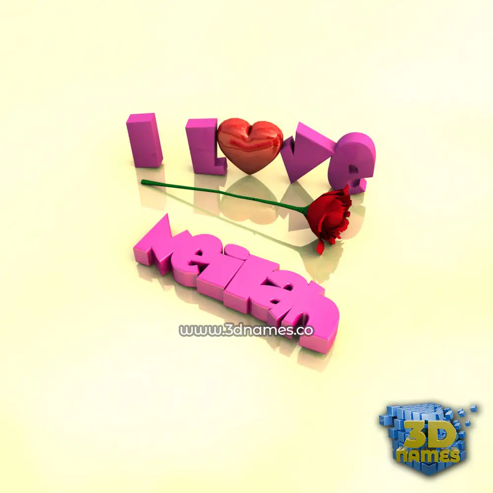 neilah in I Love ??? style - 3D name wallpaper