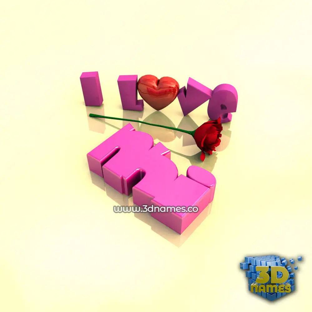nhi in I Love ??? style - 3D name wallpaper
