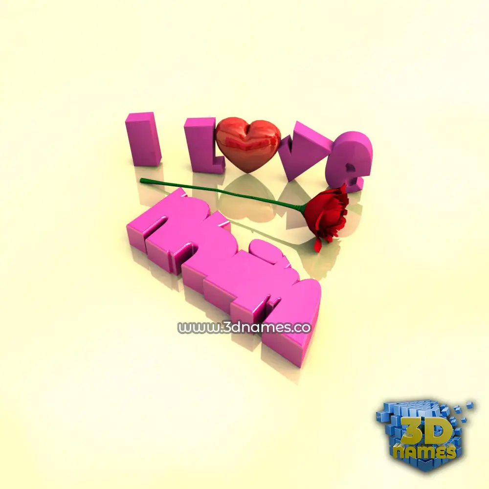 nhim in I Love ??? style - 3D name wallpaper