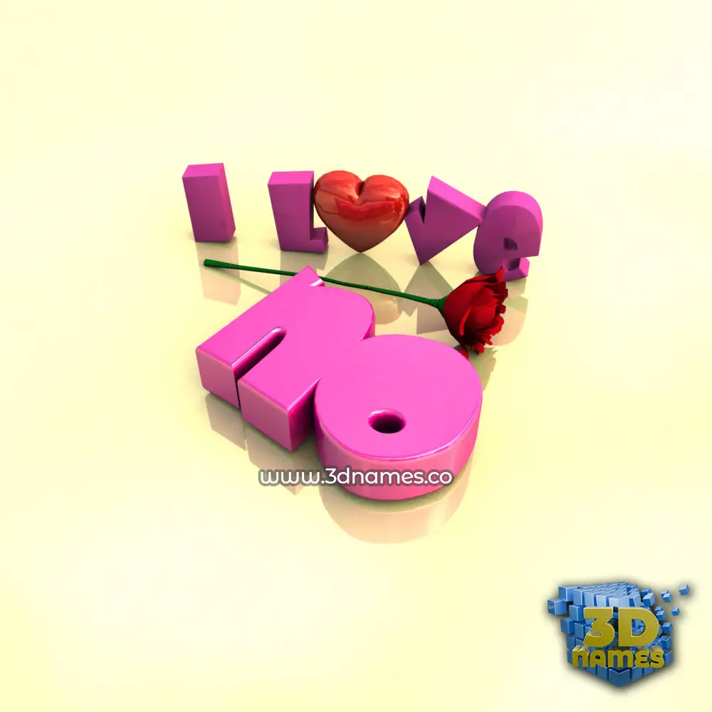 no in I Love ??? style - 3D name wallpaper