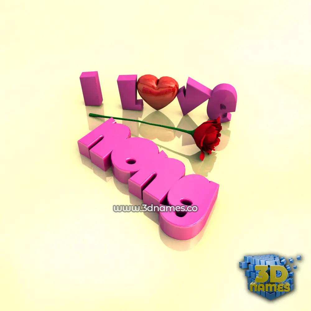 nong in I Love ??? style - 3D name wallpaper