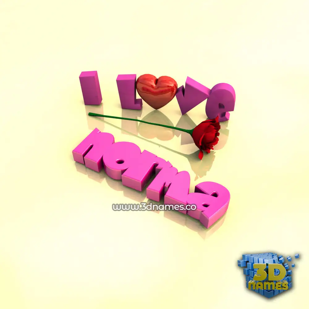 norma in I Love ??? style - 3D name wallpaper