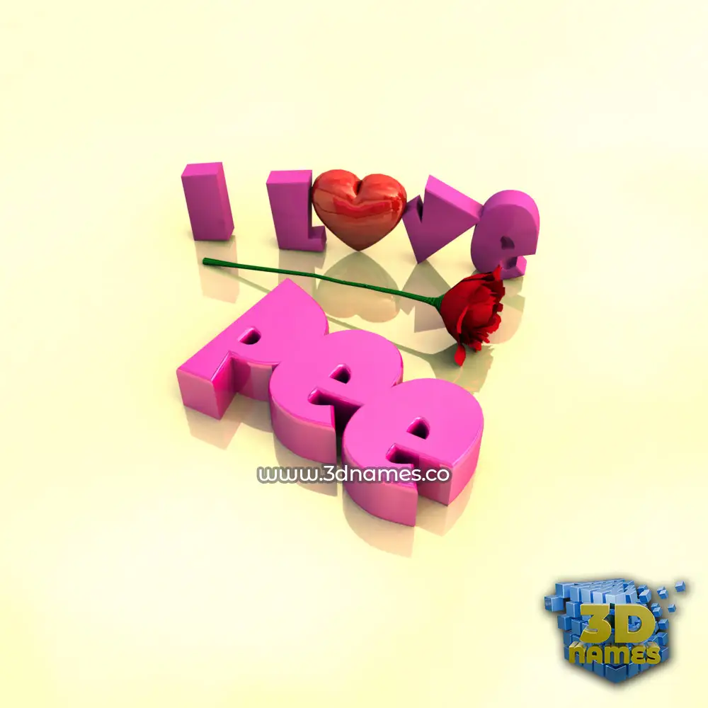 pee in I Love ??? style - 3D name wallpaper