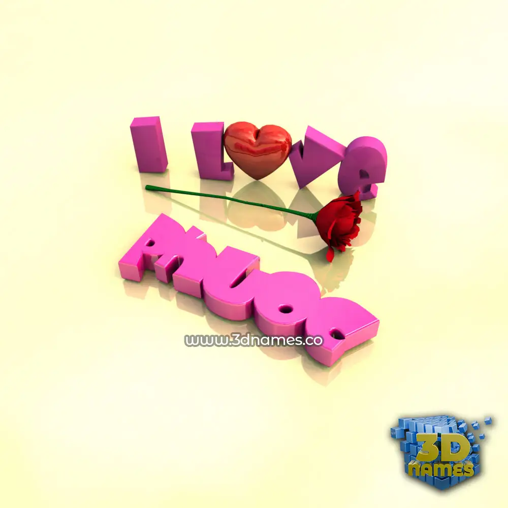 phuoc in I Love ??? style - 3D name wallpaper