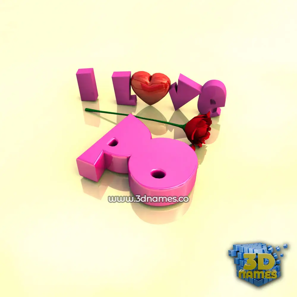 po in I Love ??? style - 3D name wallpaper