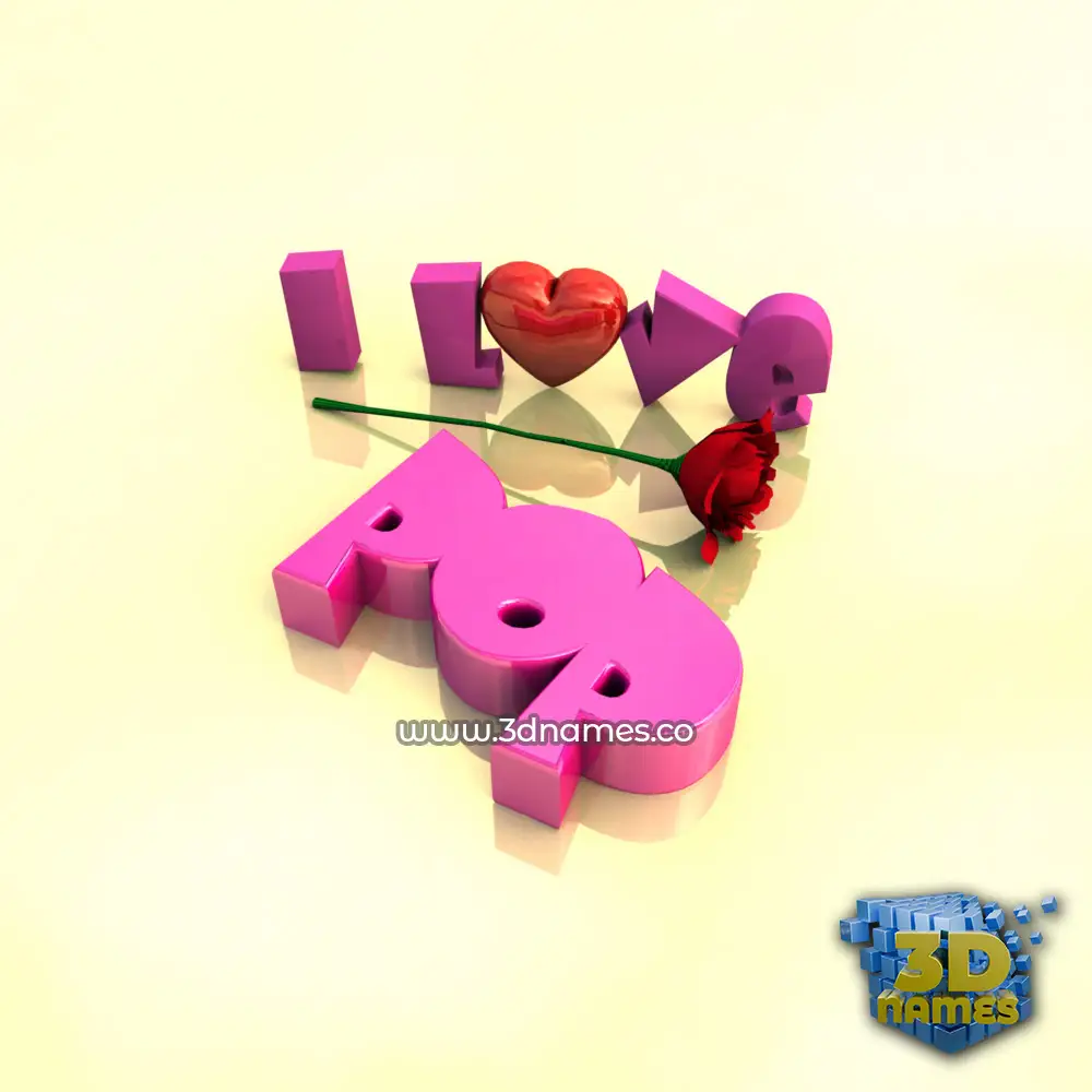 pop in I Love ??? style - 3D name wallpaper