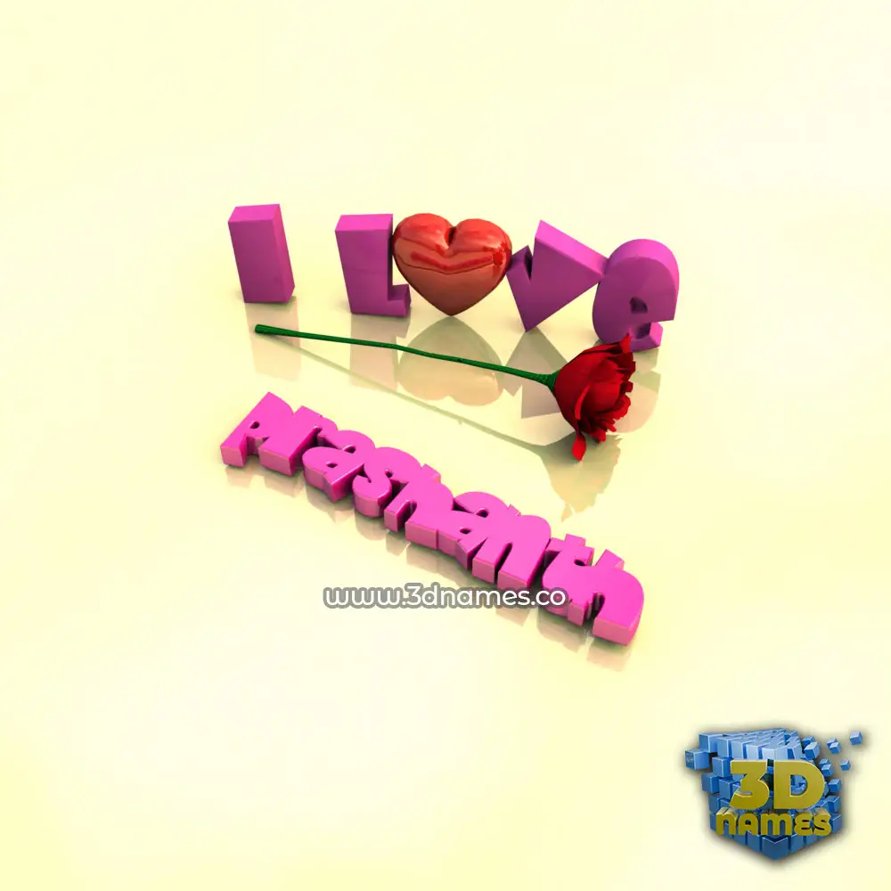 prashanth in I Love ??? style - 3D name wallpaper