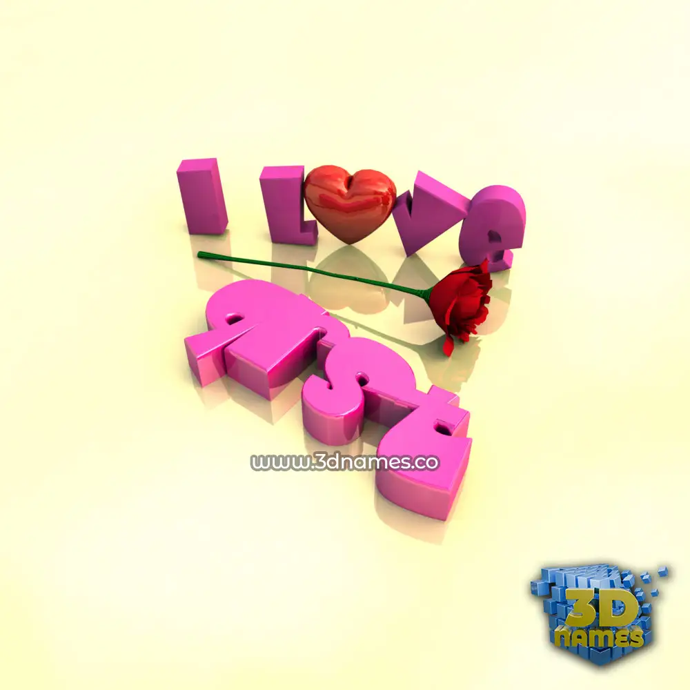 qrst in I Love ??? style - 3D name wallpaper