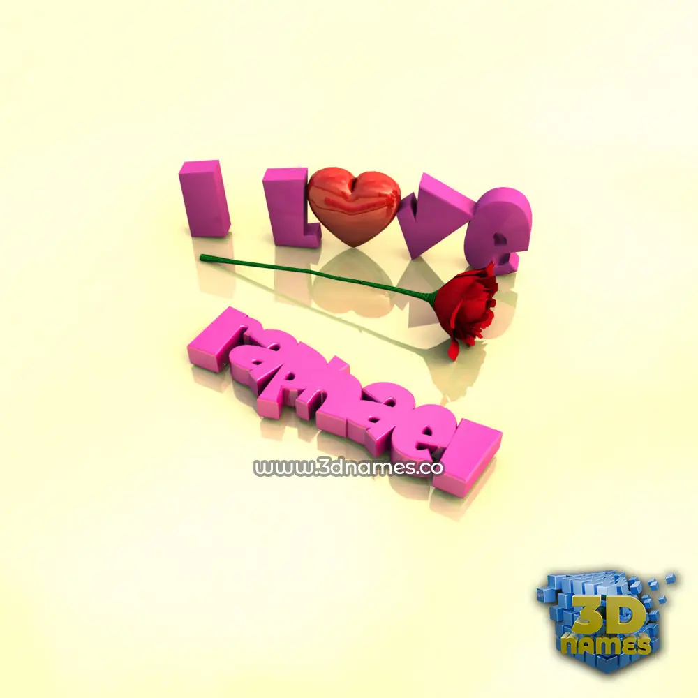 raphael in I Love ??? style - 3D name wallpaper