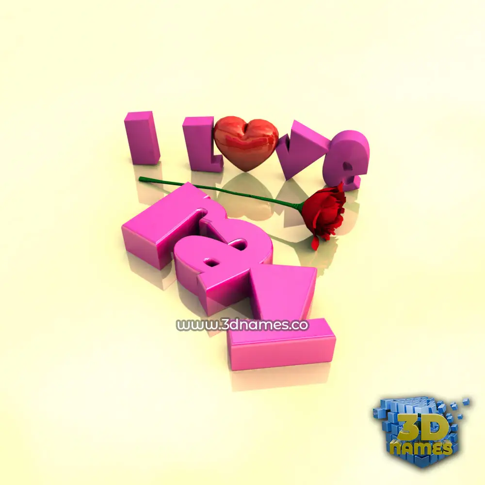 ray in I Love ??? style - 3D name wallpaper