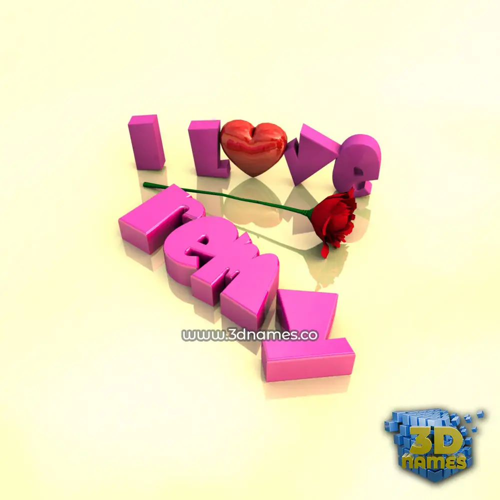 remy in I Love ??? style - 3D name wallpaper