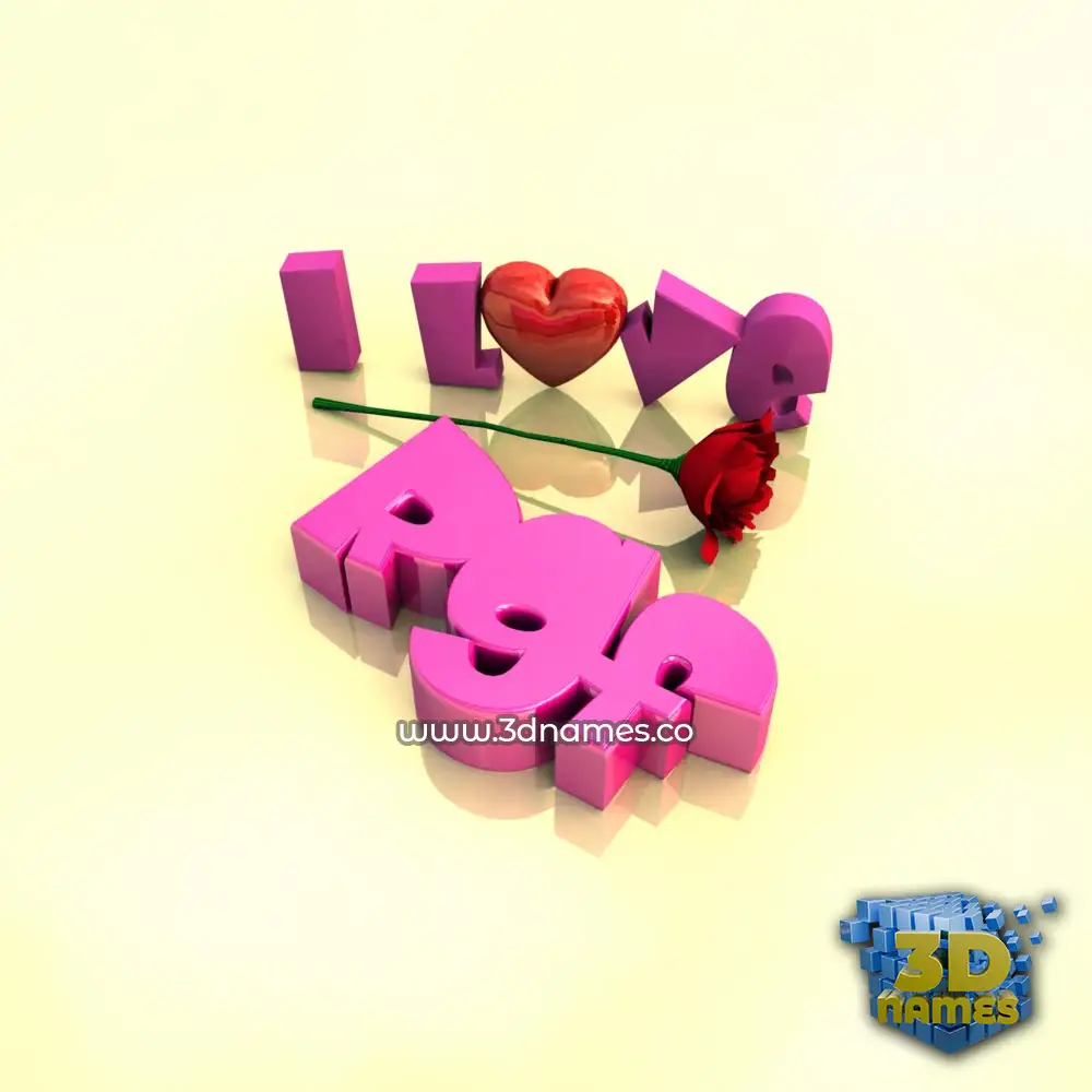 rgf in I Love ??? style - 3D name wallpaper