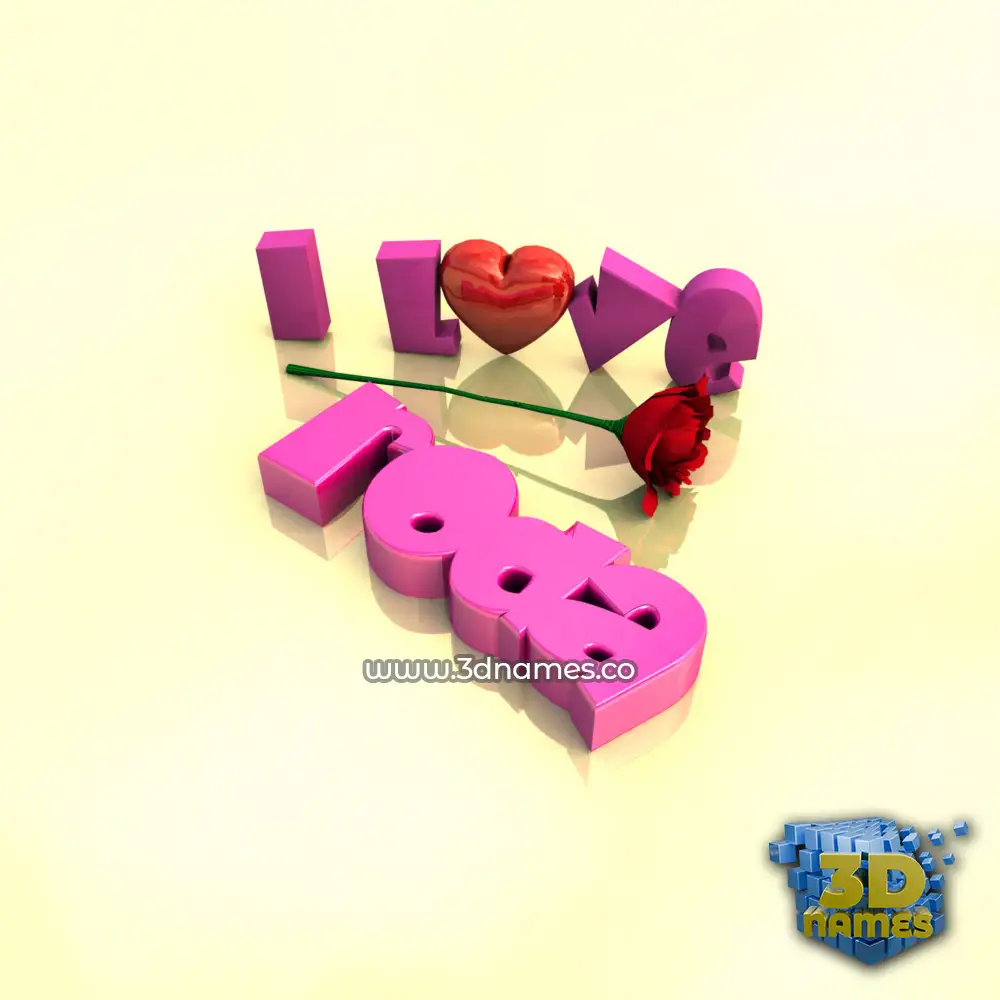 roda in I Love ??? style - 3D name wallpaper