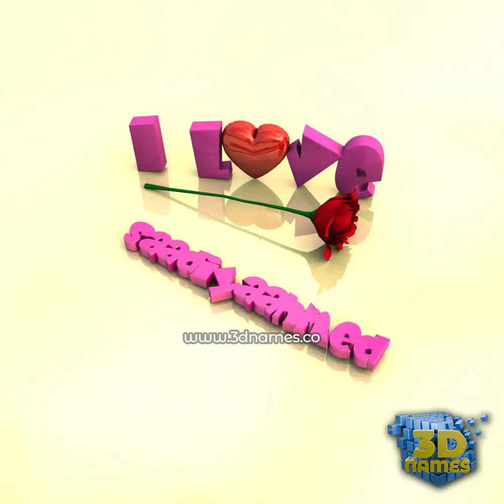 saadiyaahmed in I Love ??? style - 3D name wallpaper