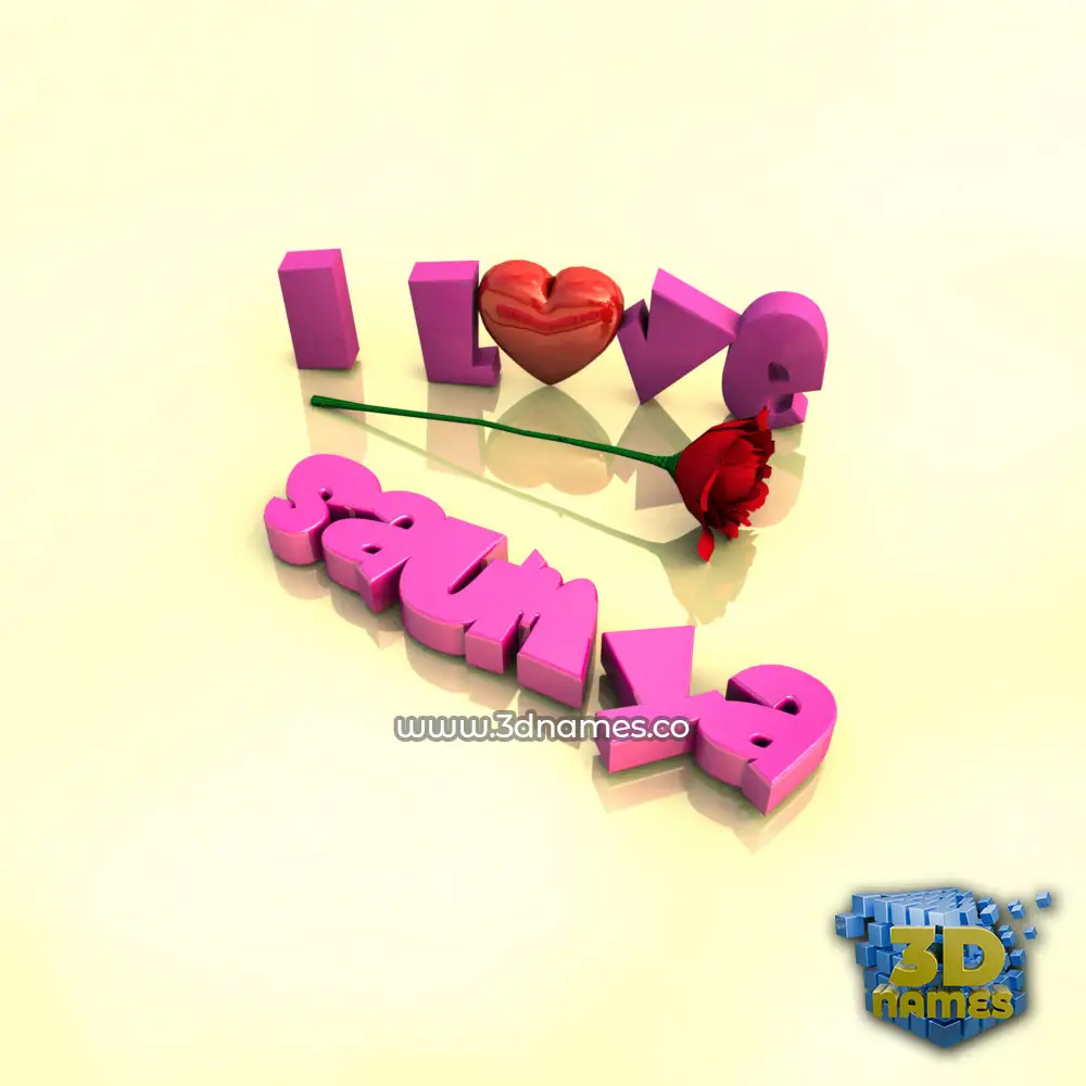 saumya in I Love ??? style - 3D name wallpaper
