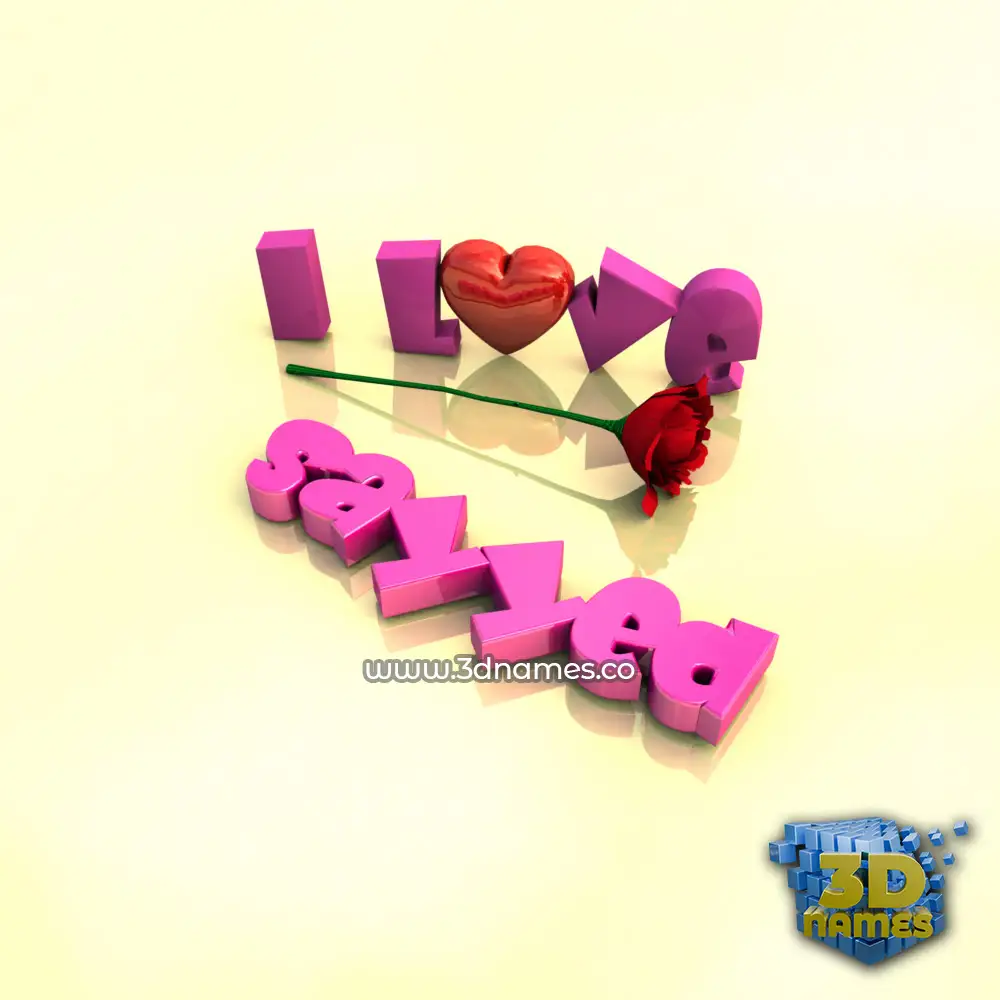 sayyed in I Love ??? style - 3D name wallpaper