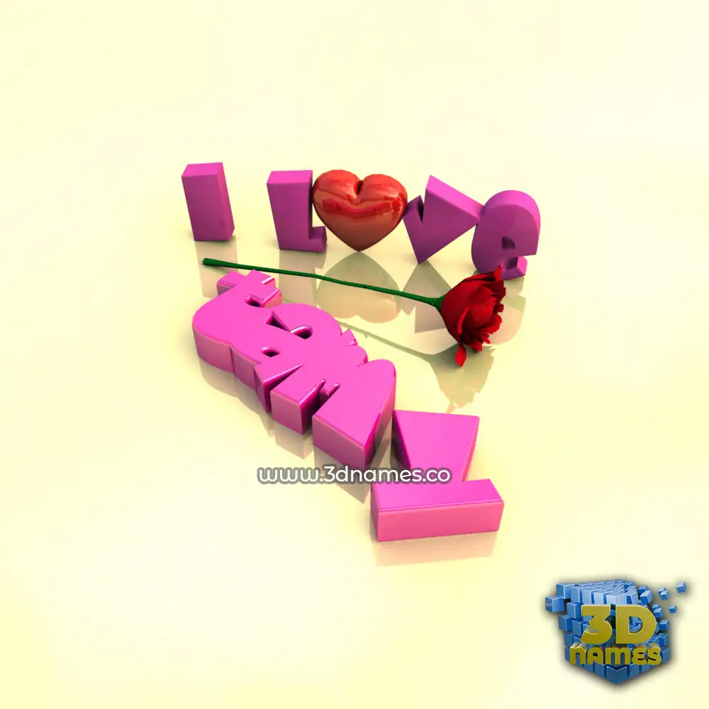 tamy in I Love ??? style - 3D name wallpaper