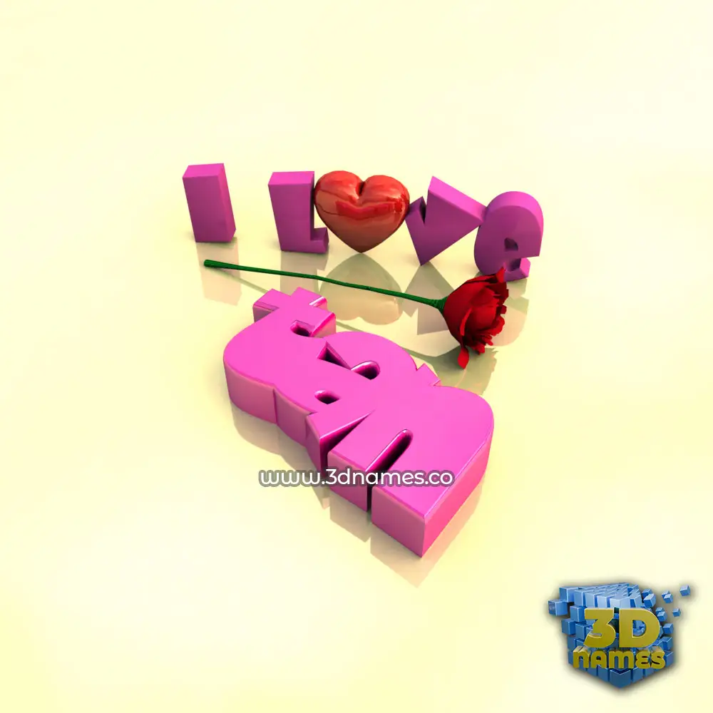 tan in I Love ??? style - 3D name wallpaper