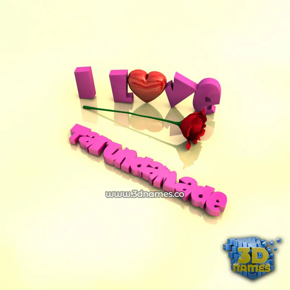 tarundamade in I Love ??? style - 3D name wallpaper