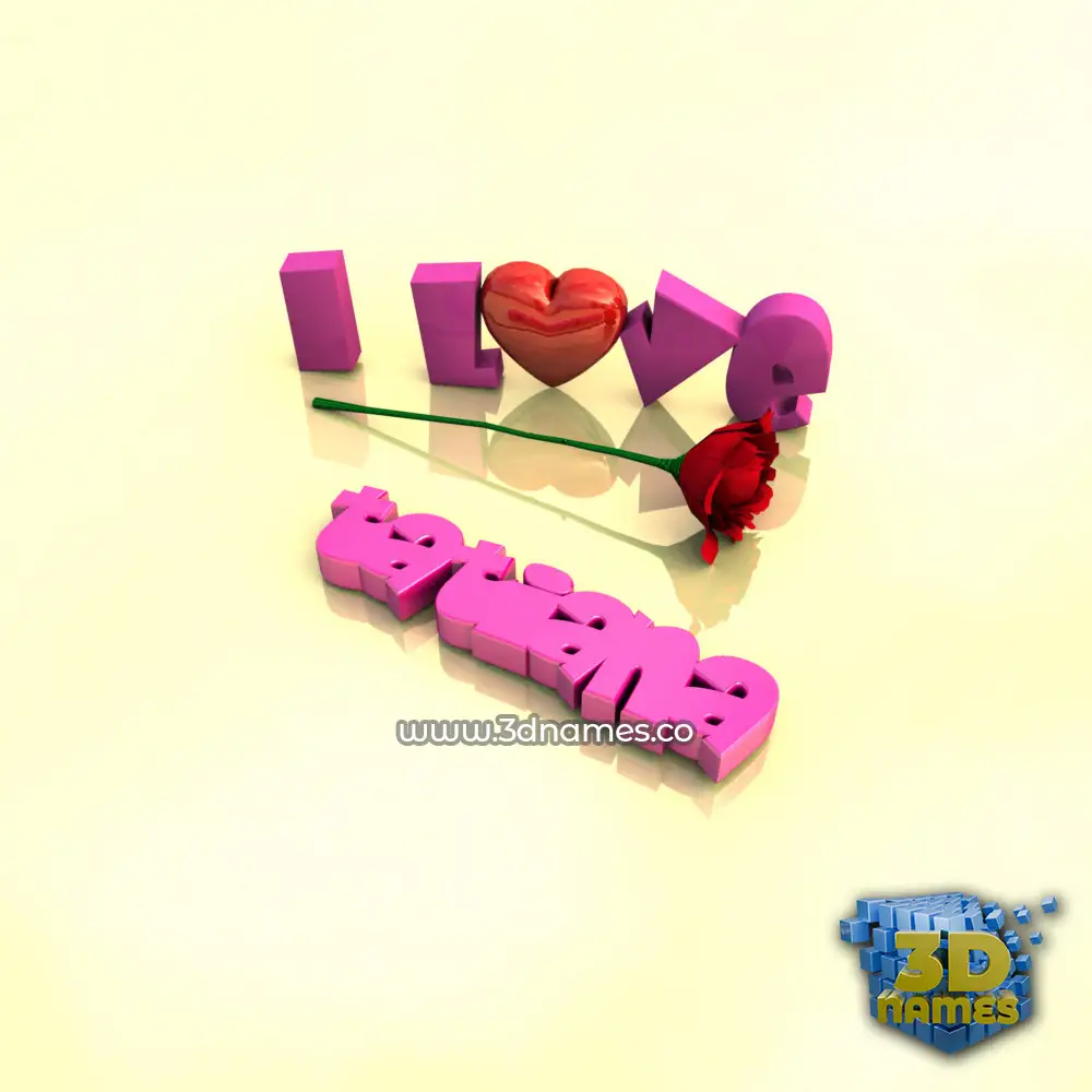 tatiana in I Love ??? style - 3D name wallpaper