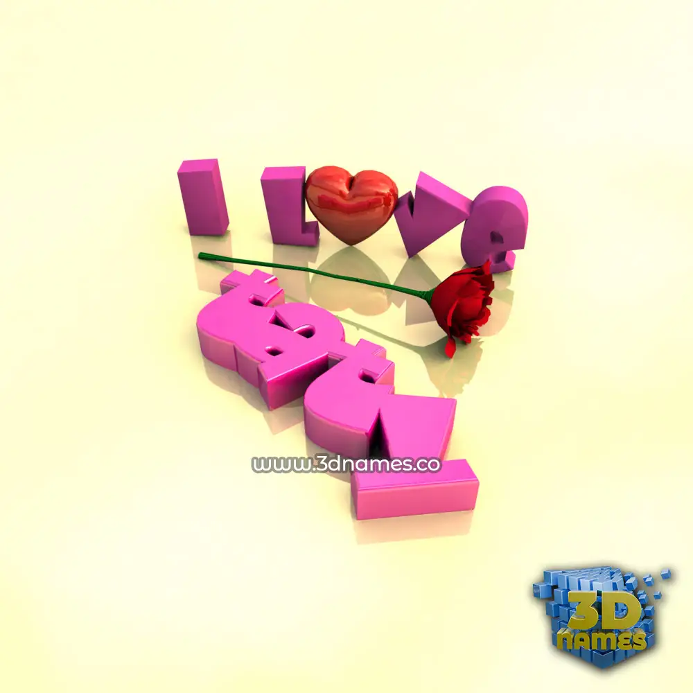 taty in I Love ??? style - 3D name wallpaper