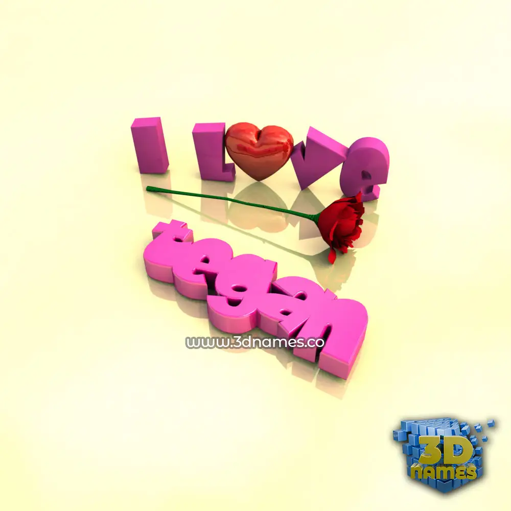 tegan in I Love ??? style - 3D name wallpaper