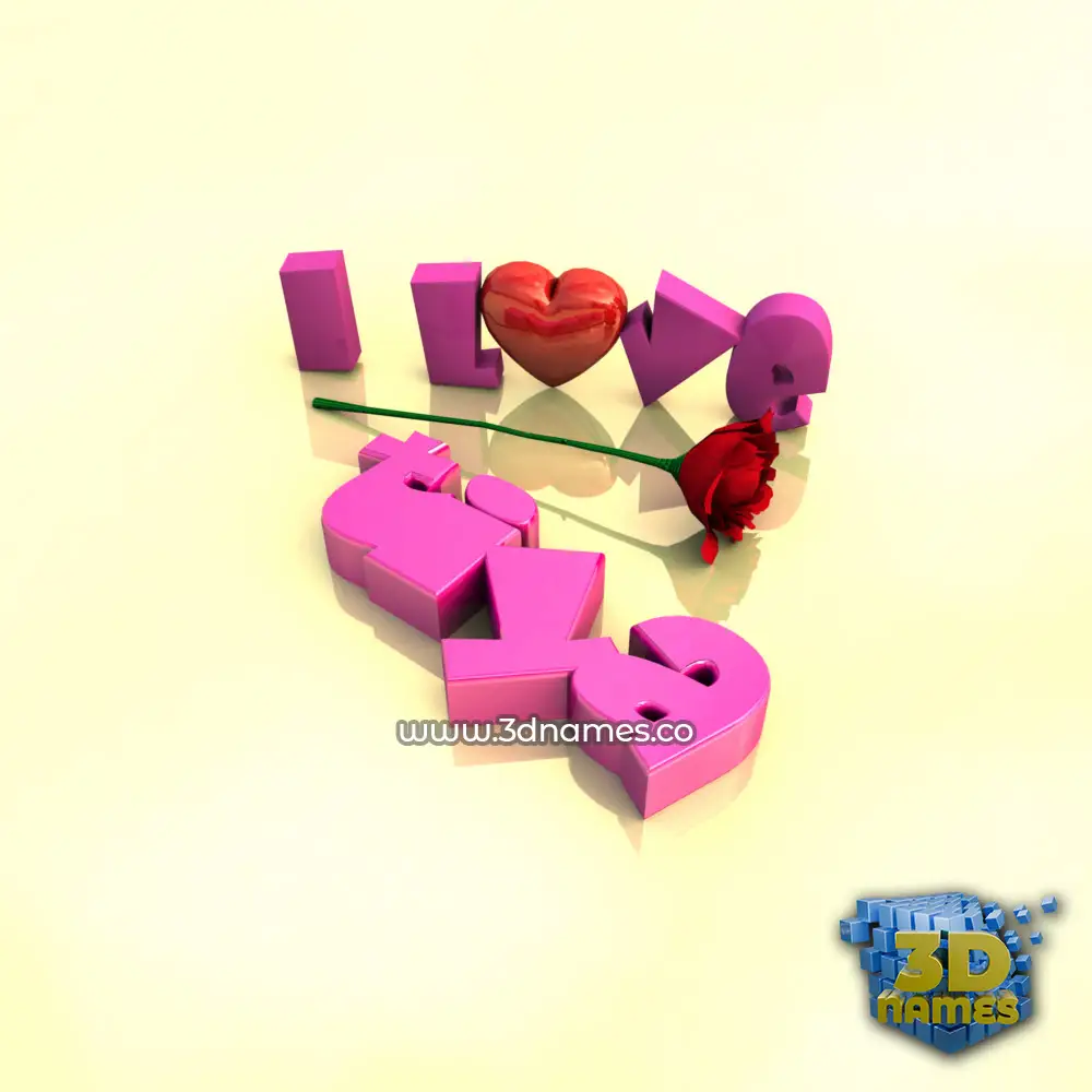 tiya in I Love ??? style - 3D name wallpaper