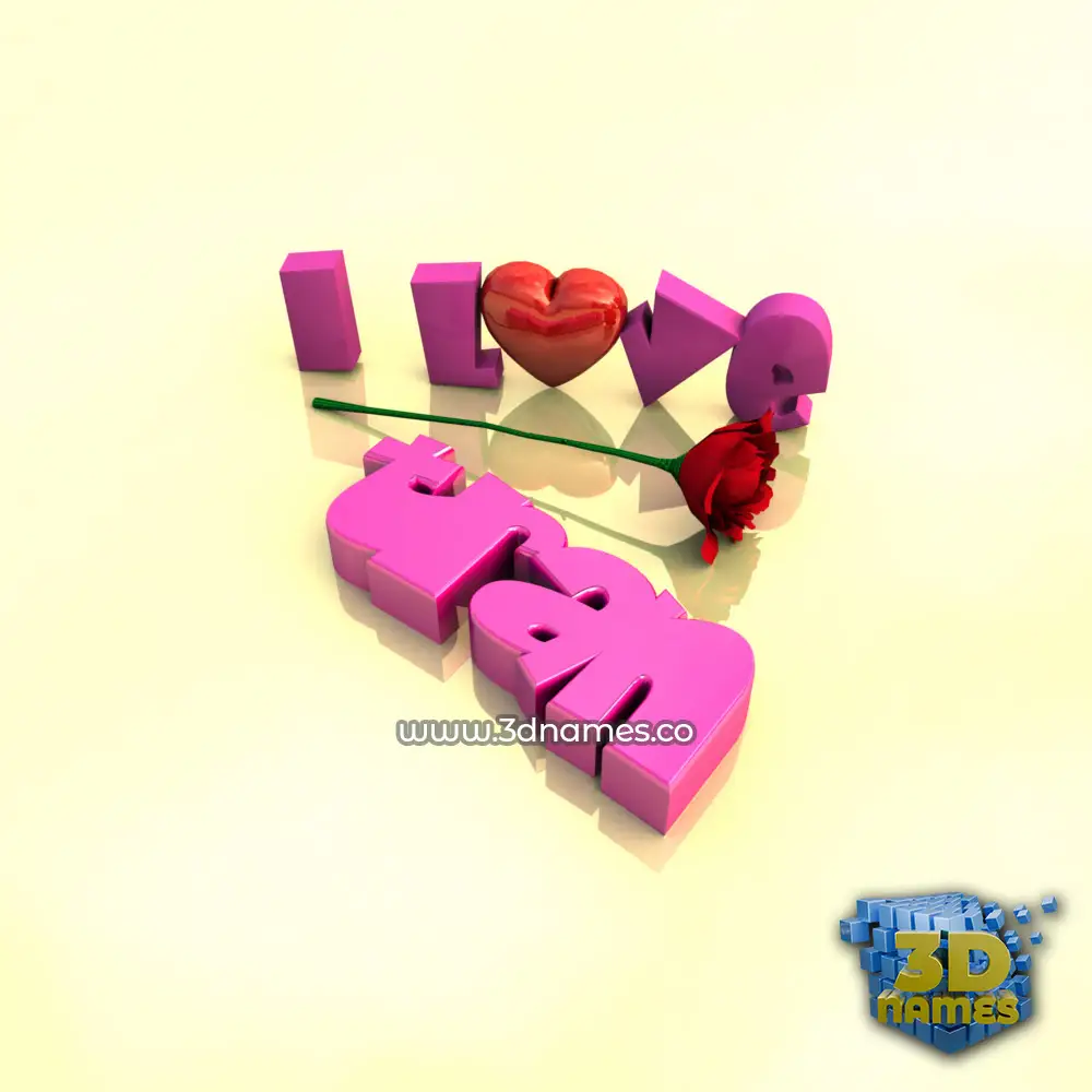 tran in I Love ??? style - 3D name wallpaper