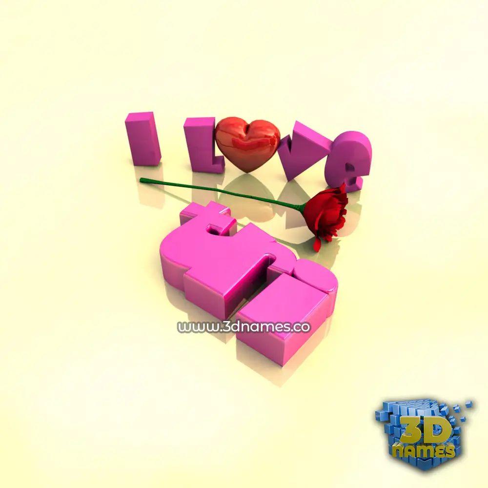 tri in I Love ??? style - 3D name wallpaper
