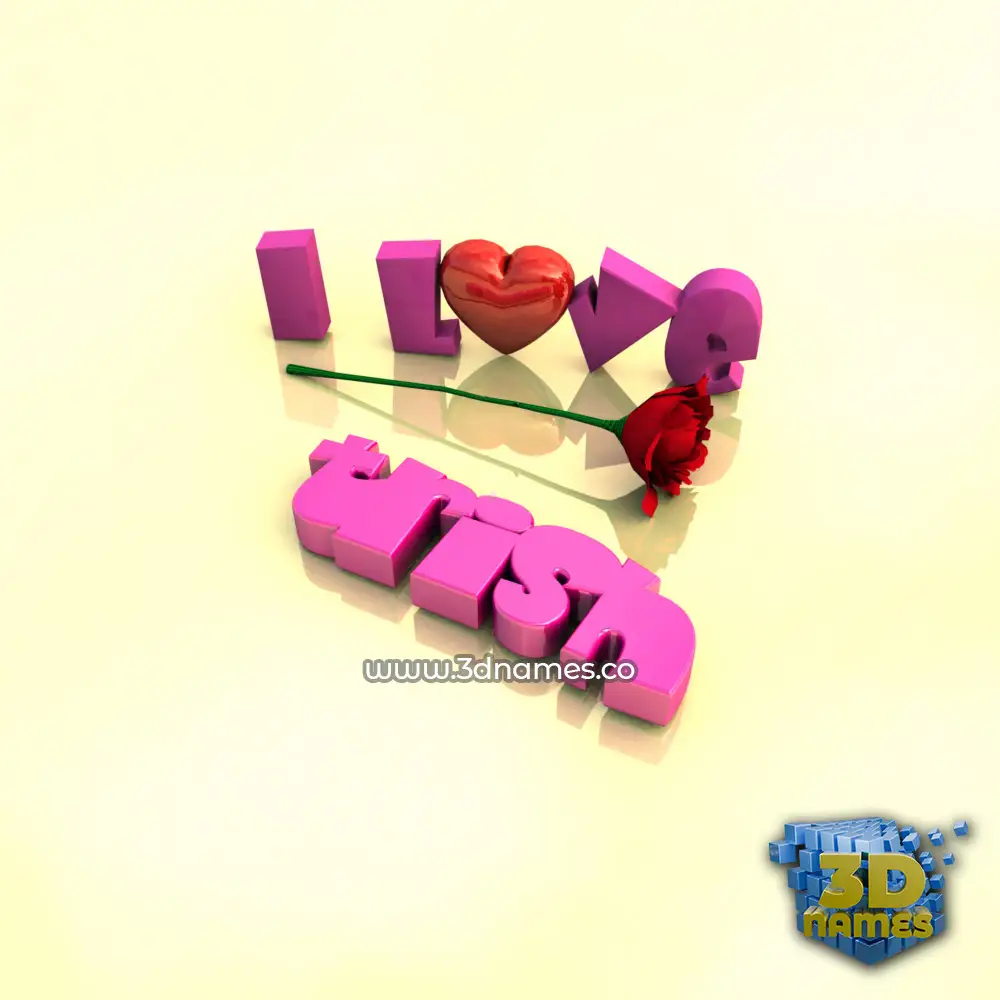 trish in I Love ??? style - 3D name wallpaper