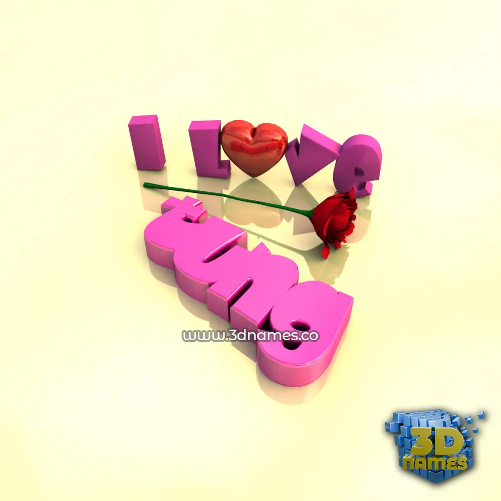 tung in I Love ??? style - 3D name wallpaper
