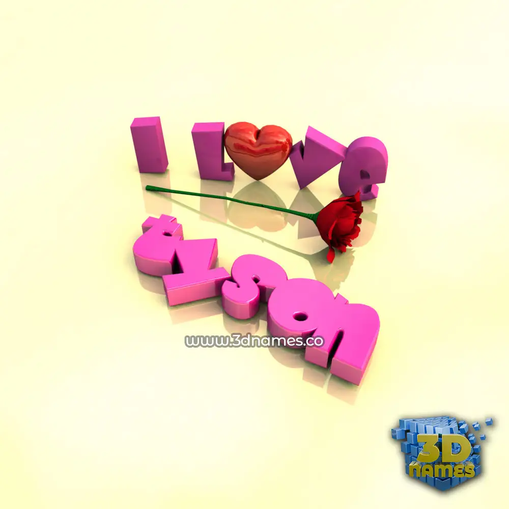 tyson in I Love ??? style - 3D name wallpaper