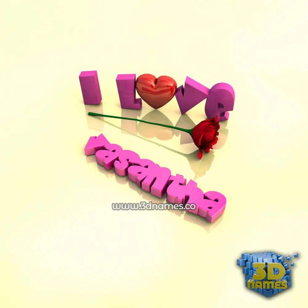 vasantha in I Love ??? style - 3D name wallpaper