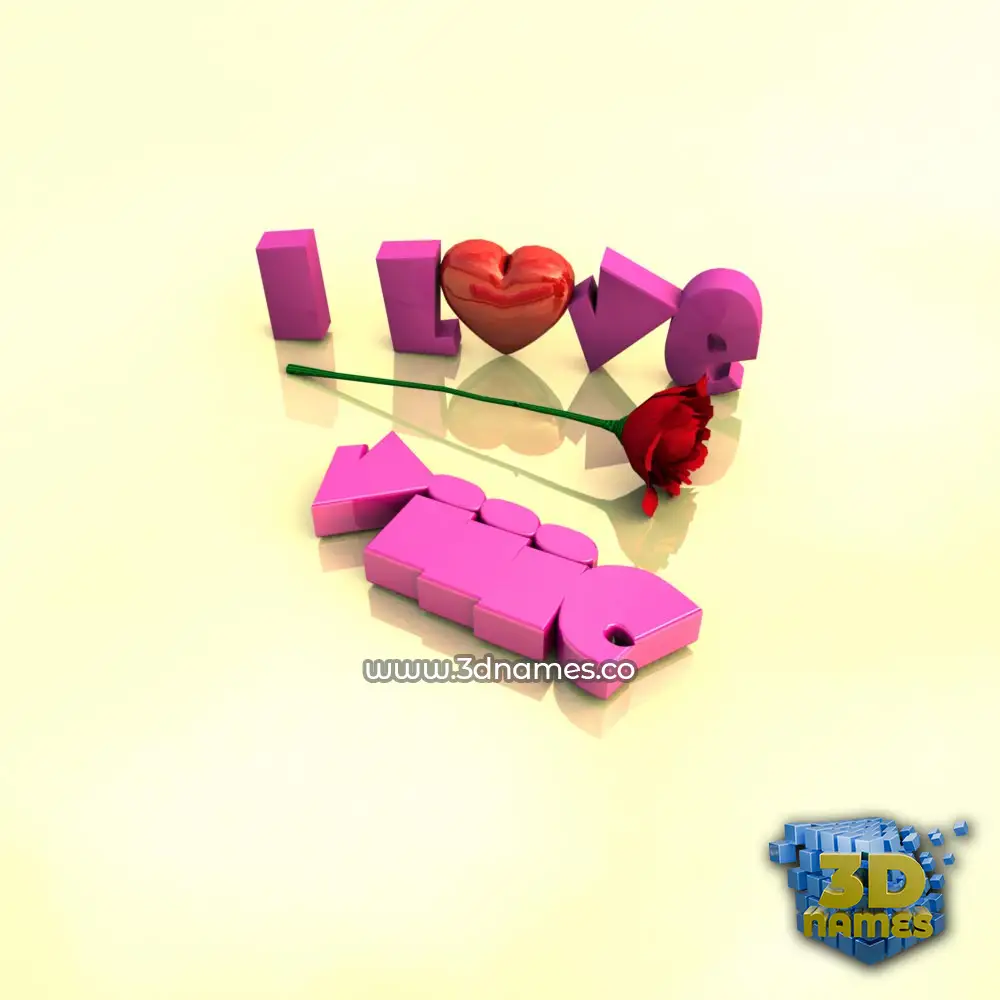 viiic in I Love ??? style - 3D name wallpaper