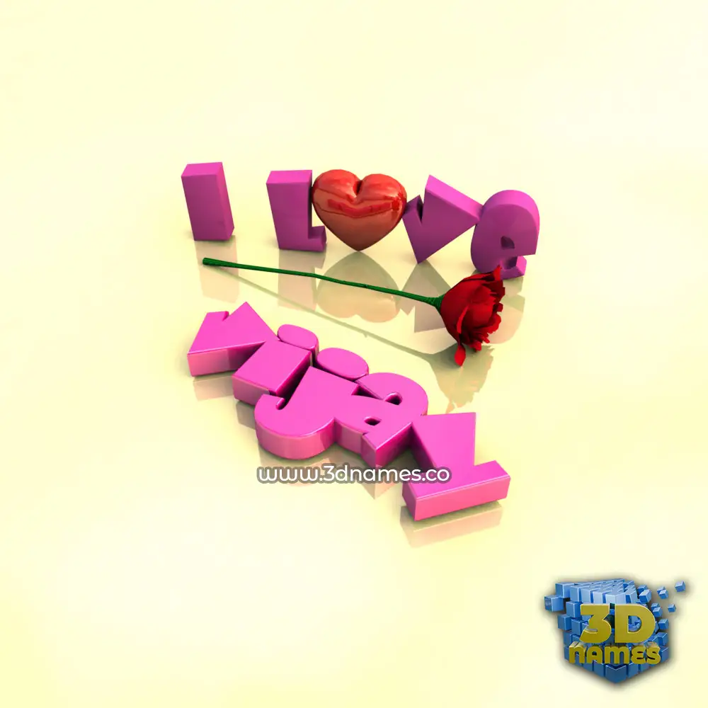 vijay in I Love ??? style - 3D name wallpaper