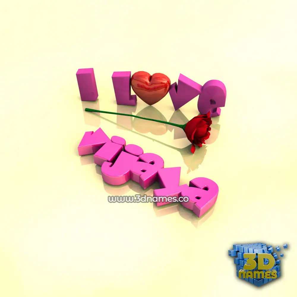 vijaya in I Love ??? style - 3D name wallpaper