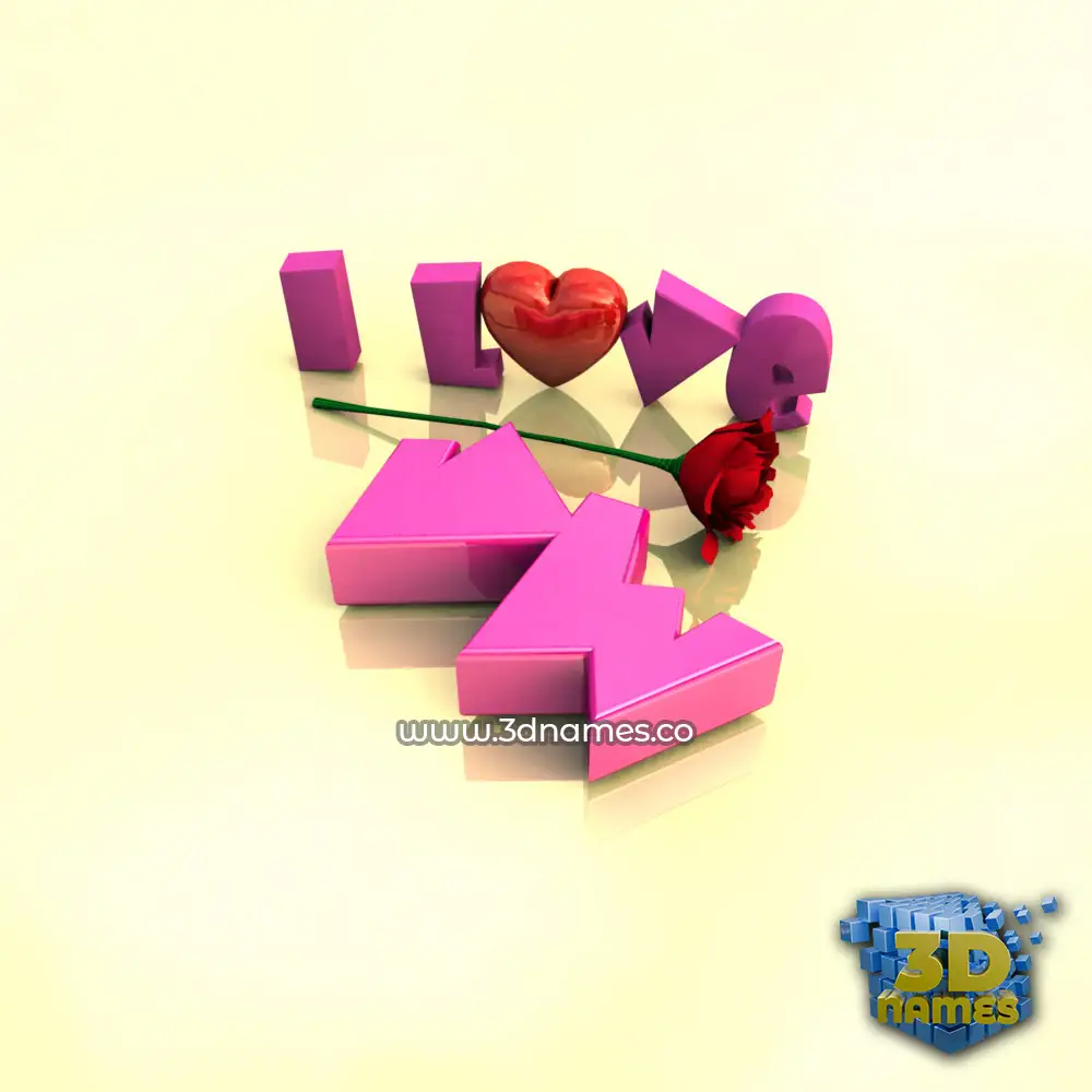 vw in I Love ??? style - 3D name wallpaper