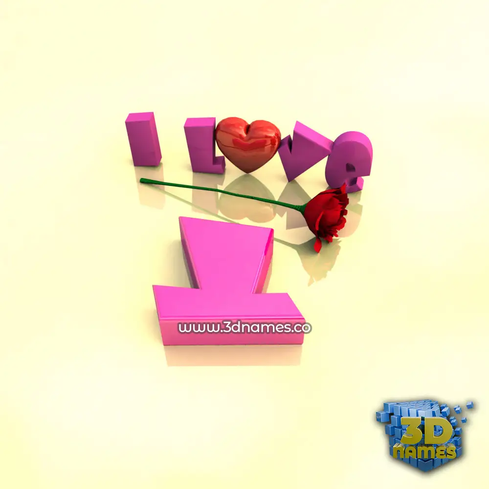 y in I Love ??? style - 3D name wallpaper