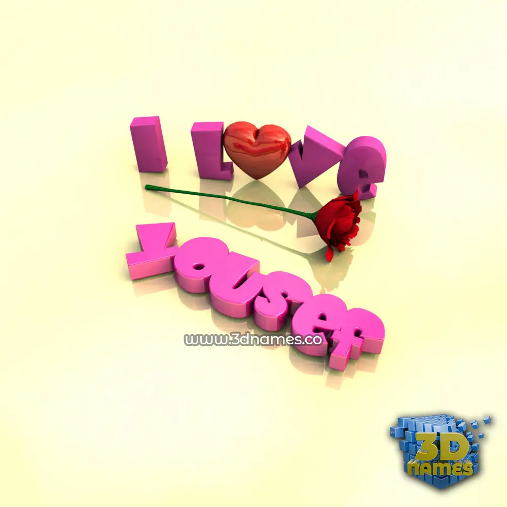 yousef in I Love ??? style - 3D name wallpaper
