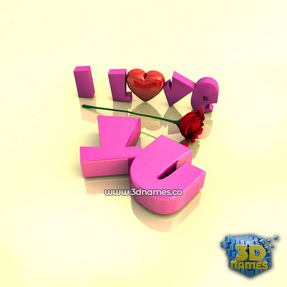 yu in I Love ??? style - 3D name wallpaper