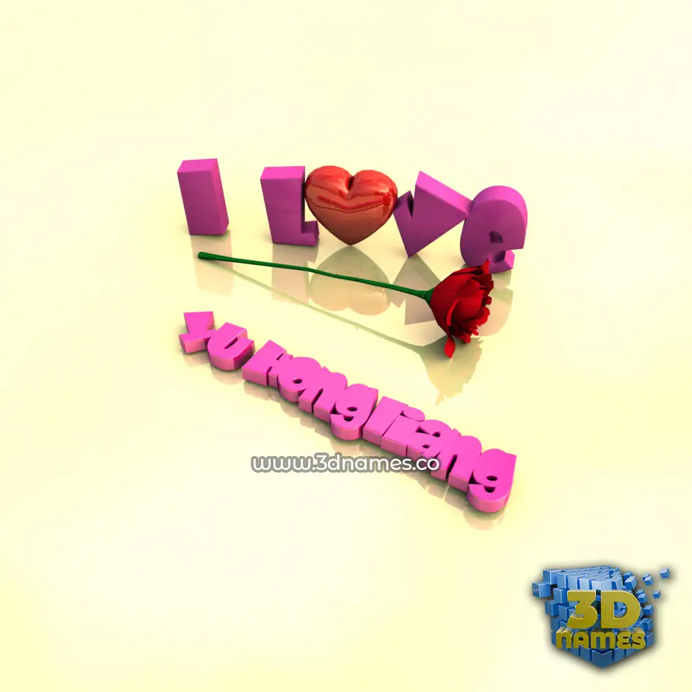 yu hongliang in I Love ??? style - 3D name wallpaper
