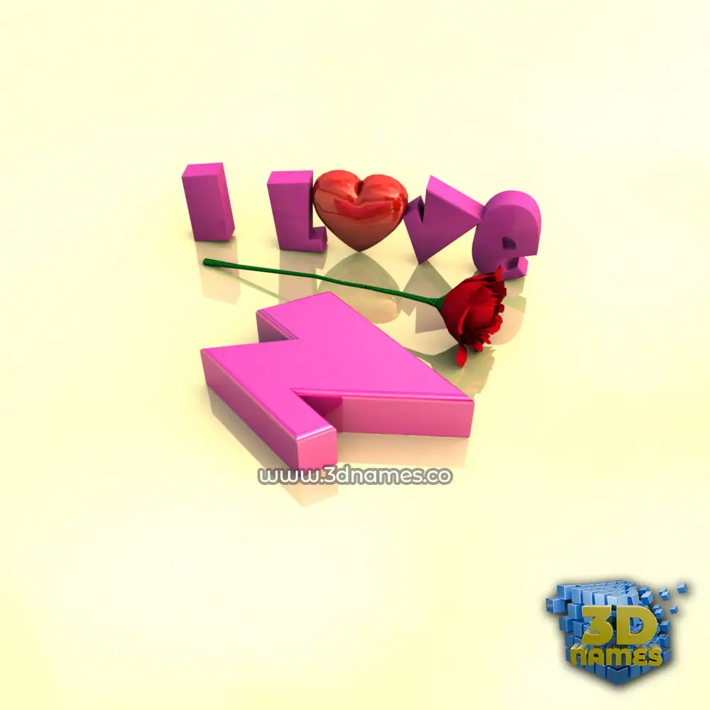z in I Love ??? style - 3D name wallpaper