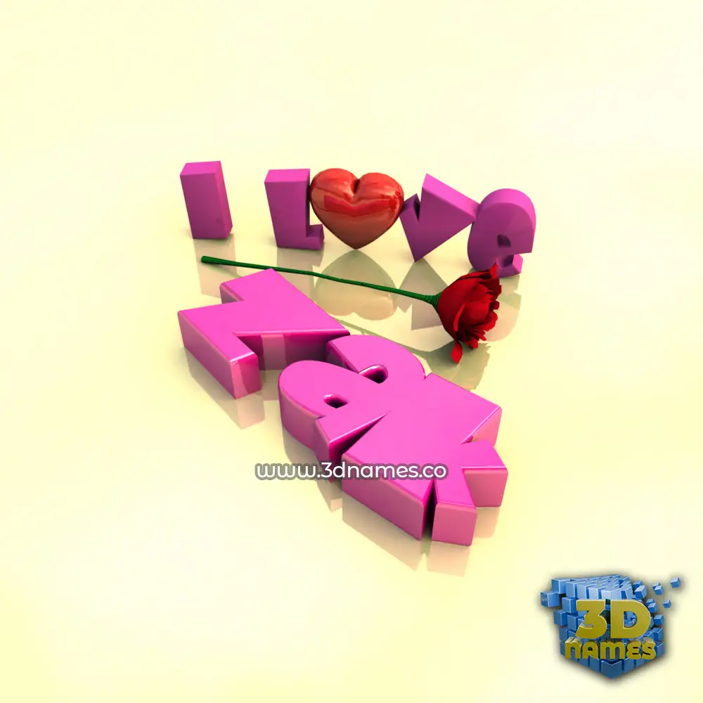 zak in I Love ??? style - 3D name wallpaper