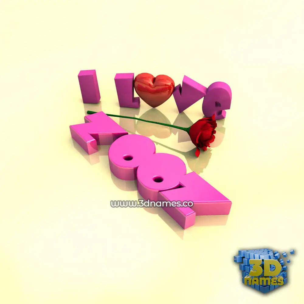 zooz in I Love ??? style - 3D name wallpaper